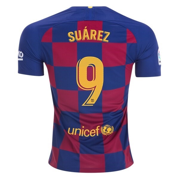 Camiseta Barcelona NO.9 Suarez Replica Primera Ropa 2019/20 Azul Rojo